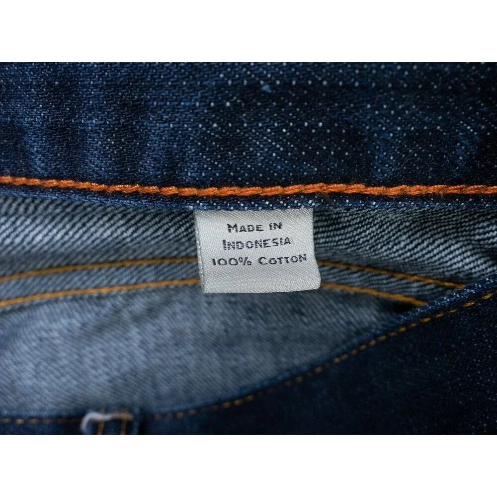 J Crew Jeans Mens 36x34 (Tag 34x34) Blue Urban Slim Cotton Distressed Denim City